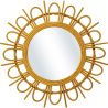Buy Wall Mirror - Boho Bali Round Design (60 cm) - Uli Natural wood 60053 - in the EU
