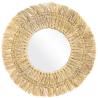 Buy Wall Mirror - Boho Bali Round Design (60 cm) - Qui Natural wood 60056 - in the EU
