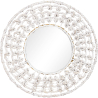 Buy Wall Mirror - Boho Bali Round Design (60 cm) - Chiua White 60060 - in the EU