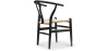 Buy X2 Dining Chair Scandinavian Design Wooden Cord Seat - Wish Black 60062 home delivery