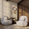Buy Bouclé fabric upholstered armchair - Nuiba White 60078 in the Europe