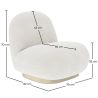 Buy Bouclé fabric upholstered armchair - Nuiba White 60078 home delivery