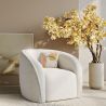 Buy White boucle armchair - upholstered - Recira White 60080 - in the EU