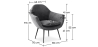 Buy Velvet upholstered armchair - Ora Dark grey 60087 with a guarantee