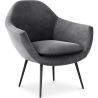 Buy Velvet upholstered armchair - Ora Dark grey 60087 - in the EU