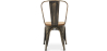 Buy Dining Chair Bistrot Metalix Industrial Metal and Light Wood - New Edition Metallic bronze 60123 in the Europe