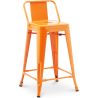 Buy Bar Stool with Backrest - Industrial Design - 60cm - New Edition - Metalix Orange 60126 - in the EU