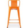 Buy Bar Stool with Backrest - Industrial Design - 60cm - New Edition - Metalix Orange 60126 in the Europe