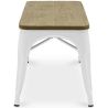 Buy Bench Bistrot Metalix Industrial Metal and Light Wood - New Edition White 60131 in the Europe