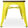 Buy Bench Bistrot Metalix Industrial Metal and Dark Wood - New Edition Yellow 60132 at MyFaktory
