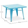Buy Kid Table Bistrot Metalix Industrial Metal - New Edition Turquoise 60135 in the Europe