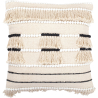 Buy Square Cotton Cushion in Boho Bali Style cover + filling - Joan White 60184 - in the EU