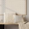 Buy Boho Bali Style Wool Cushion cover + filling - Akasha White 60190 at MyFaktory