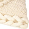 Buy Square Cushion in Boho Bali Style, Cotton & Wool cover + filling - Minerva Black 60195 in the Europe