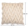Buy Boho Bali Style Wool Cushion cover + filling - Chewuna White 60198 with a guarantee