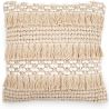 Buy Square Cotton Cushion in Boho Bali Style cover + filling - Serba Cream 60209 - in the EU