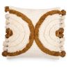 Buy Square Cotton Cushion in Boho Bali Style cover + filling - Belvia Yellow 60212 - in the EU