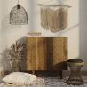 Buy Square Recycled yarn Cushion in Boho Bali Style cover + filling - Chloe White 60214 - in the EU