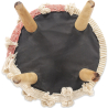Buy Pouffe Stool in Boho Bali Style, Wood and Cotton - Vanessa Bali Beige 60260 home delivery