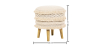 Buy Pouffe Stool in Boho Bali Style, Wood and Cotton - Janice Bali White 60264 home delivery