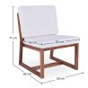 Buy Garden Armchair in Boho Bali Design, Wood and Canvas - Bayen White 60299 with a guarantee