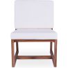 Buy Garden Armchair in Boho Bali Design, Wood and Canvas - Bayen White 60299 - in the EU