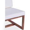 Buy Garden Armchair in Boho Bali Design, Wood and Canvas - Bayen White 60299 home delivery