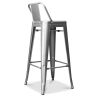 Buy Bar Stool with Backrest - Industrial Design - 76cm - New Edition - Metalix Steel 60325 in the Europe