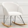 Buy Rocking armchair upholstered in white boucle - Frida  White 60334 in the Europe