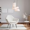 Buy Upholstered boucle accent chair in white - Uby White 60339 with a guarantee