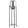 Buy Glass floor lamp in modern design, metal and glass - Crada - 140cm Amber 60400 - in the EU