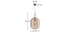 Buy Glass pendant light in modern design, metal and glass - Crada - Big Amber 60403 with a guarantee