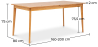 Buy Scandinavian style extendable dining table in wood 160/200CM - Cire Natural wood 60413 in the Europe