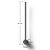 Buy Aluminum stick wall light in modern design, 50cm - Grobe Black 60420 - in the EU