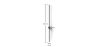 Buy Aluminum stick wall light in modern design, 100cm - Grobe Black 60422 - prices