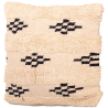 Buy Square Cotton Cushion in Boho Bali Style cover + filling - Narcissa White / Black 60189 - in the EU