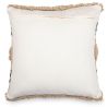 Buy Square Cotton Cushion in Boho Bali Style cover + filling - Sefra Black 60200 at MyFaktory