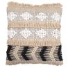 Buy Square Cotton Cushion in Boho Bali Style cover + filling - Wenda Black 60202 - in the EU