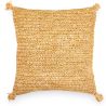 Buy Square Boho Bali Cushion, Raffia cover + filling - Carol Cream 60217 - in the EU