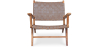 Buy Armchair, Bali Boho Style, Leather and teak wood - Grau Brown 60466 at MyFaktory