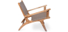 Buy Armchair, Bali Boho Style, Leather and teak wood - Grau Brown 60466 with a guarantee