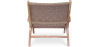 Buy Armchair, Bali Boho Style, Leather and teak wood - Grau Brown 60466 - in the EU