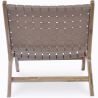 Buy Armchair, Bali Boho Style, Leather and Teak Wood  - Grau Brown 60469 - in the EU