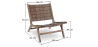 Buy Armchair in Boho Bali Style, Rattan and Teak Wood - Hewar Natural 60475 at MyFaktory