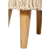 Buy Pouffe Stool in Boho Bali Style, Wood and Cotton - Joan Bali Black 60263 at MyFaktory