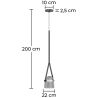 Buy Pendant light in modern design, smoked glass - Nam Smoke 60390 - in the EU