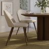 Buy Dining Chair - Upholstered in Bouclé Fabric - Scandinavian - Bennett White 60480 in the Europe