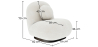 Buy White boucle armchair upholstered - Black legs - Nuiba White 60483 at MyFaktory