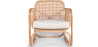 Buy Rattan Armchair with Cushion, Boho Bali Design - Leta White 60300 - prices