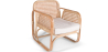 Buy Rattan Armchair with Cushion, Boho Bali Design - Leta White 60300 in the Europe